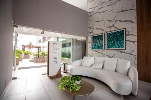 Apto Com Jacuzzi na Beira mar de João Pessoa no Branco Hausにあるシーティングエリア