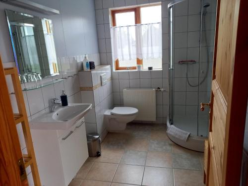 Koupelna v ubytování Kópareykir Cottage
