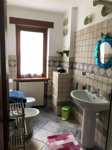 Koupelna v ubytování Agriturismo Ciambun