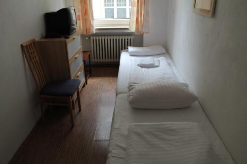 Katil atau katil-katil dalam bilik di Hotel Lilienhof