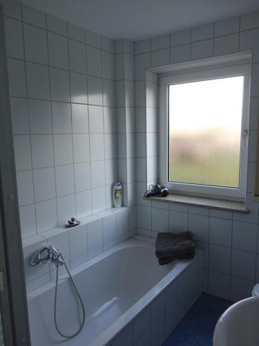Et badeværelse på Exclusive cozy apartment in the heart of Franconia