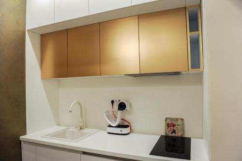 Kuchyň nebo kuchyňský kout v ubytování Apartmani President V