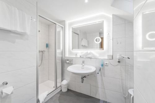 Koupelna v ubytování Hotel am Marschiertor