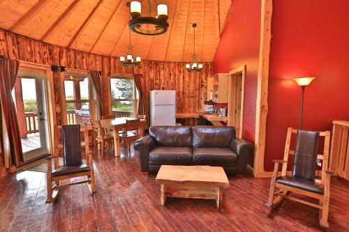 A seating area at Kenai Peninsula Suites