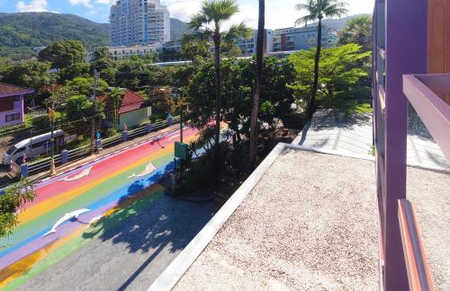 a view from the balcony of a building with a pool at Holiday Inn Express Phuket Patong Beach Central by IHG in Patong Beach