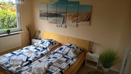 Postel nebo postele na pokoji v ubytování Zur Schwedenschanze 3