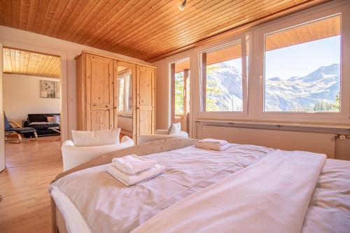 Nespecifikovaný výhled na hory nebo výhled na hory při pohledu z apartmánu