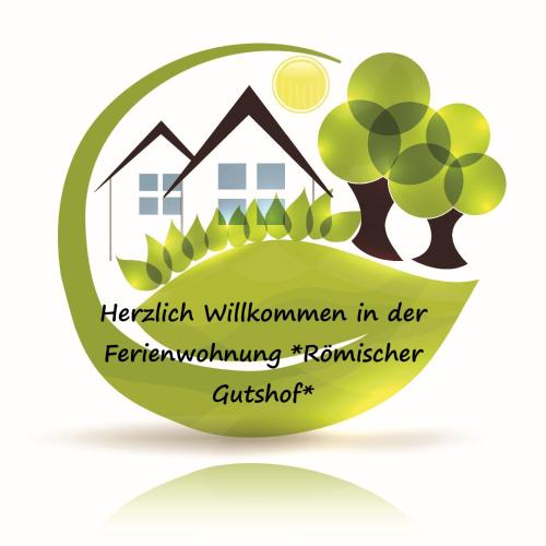 a house and a tree with the words keriken willorenoren in derarenthood at Römischer Gutshof in Laufenburg
