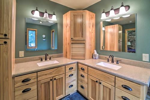 A bathroom at Spacious Lakefront Home with Patio and Boat Dock!