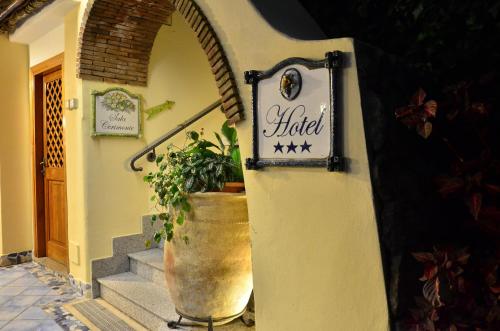 a entry to a house with a potted plant at La Capannina - Hotel & Apartments in Ischia