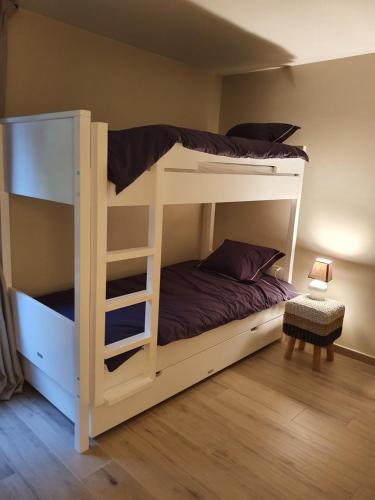 Katil dua tingkat atau katil-katil dua tingkat dalam bilik di Villa de la Sablière