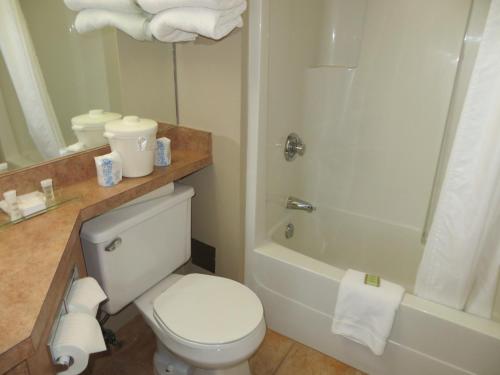 Salle de bains dans l'établissement Super 8 by Wyndham Sherwood Park/Edmonton Area