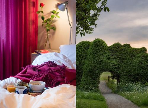 Postel nebo postele na pokoji v ubytování Ytterjärna Hotell & Konferens