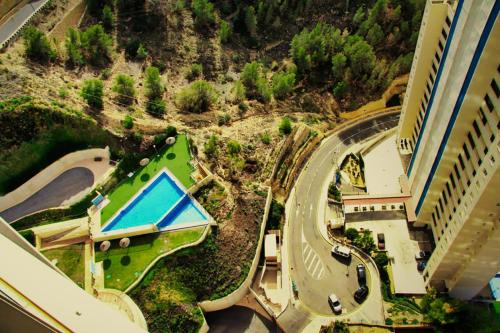 Precioso apartamento cerca de la playa con vistas panorámicas al mar a vista de pájaro