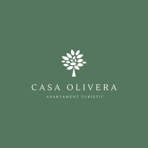 a flower logo with the title logo for a restaurant at Casa Olivera- apartament al Passeig Font Vella in Sant Hilari Sacalm
