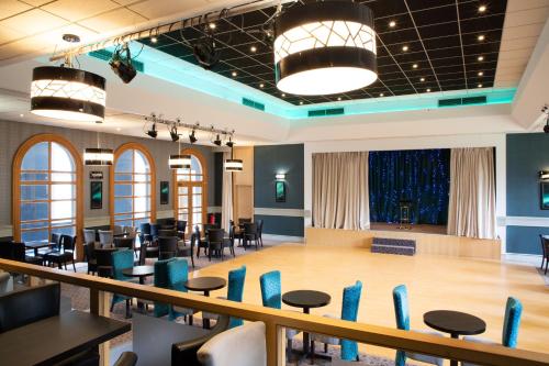 a conference room with a large table and chairs at The Waverley Castle Hotel in Melrose