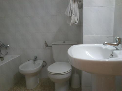Koupelna v ubytování Hotel Bari