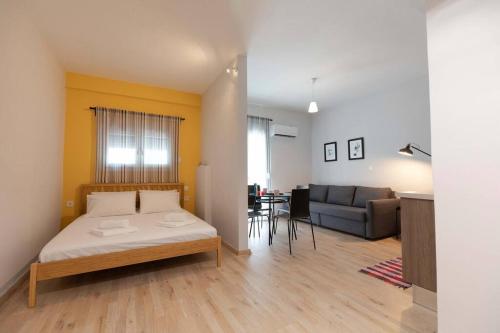 Cama ou camas em um quarto em The brand new House meets the ideal location Apt2