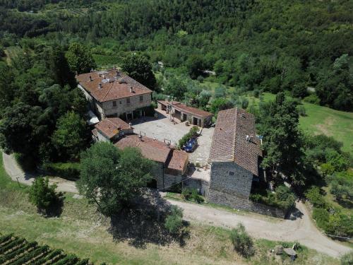 Pohľad z vtáčej perspektívy na ubytovanie Sorgente di Francesca Luxury Counrty House