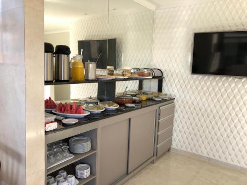 Nhà bếp/bếp nhỏ tại Pousada do Alemão