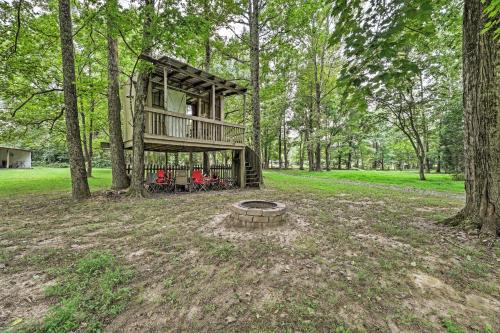 a tree house in the middle of a park at Quiet Nashville Area Home with Pool - 15 Mi to Dtwn in Joelton