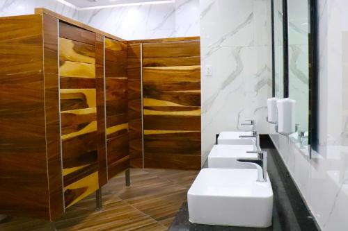Koupelna v ubytování Hotel Bugari Aeropuerto Guadalajara