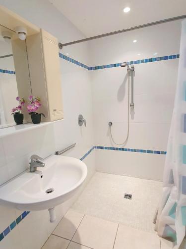 Bilik mandi di Villa Carioca - with private pool, marvelous garden and amazing ocean view