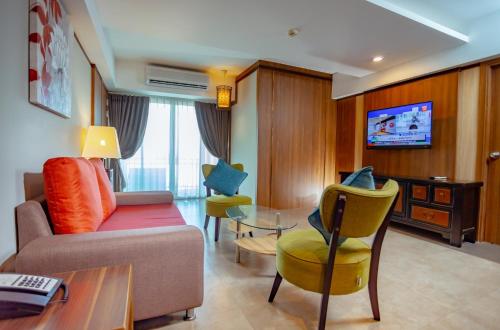 Khu vực ghế ngồi tại Bonito Chinos Hotel