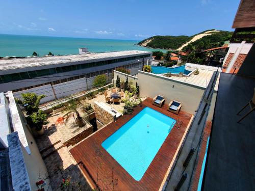 Casa Aurea! A 100 metros da areia de Ponta Negra, com vista deslumbrante do mar