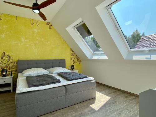 Postel nebo postele na pokoji v ubytování Spreewald - Ferienhaus - Wilhelmine