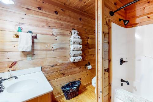 Koupelna v ubytování Thompson Lodge