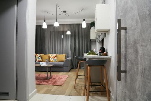 Posezení v ubytování Expecto Apartments