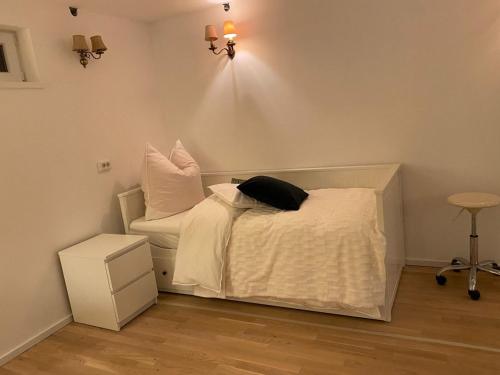 Postel nebo postele na pokoji v ubytování Haus Gartenblick