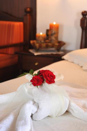 Una cama o camas en una habitación de Kavousi Resort