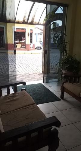 Χώρος καθιστικού στο Hotel Guarini
