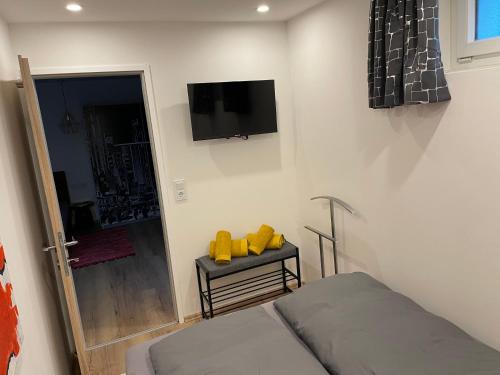Cama o camas de una habitación en außergewöhnliche Kellerloft