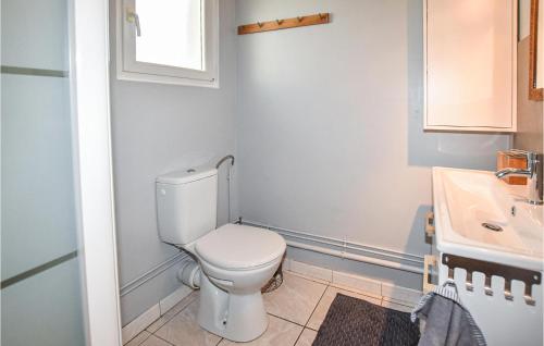 uma casa de banho com um WC e um lavatório em Stunning Home In Aubignan With Kitchenette em Aubignan