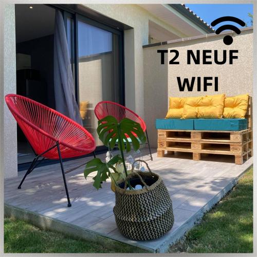 Gallery image of Les Jardins d'Oc - Wifi, Terrasse et Jardinet - Appart T2 neuf in Soual