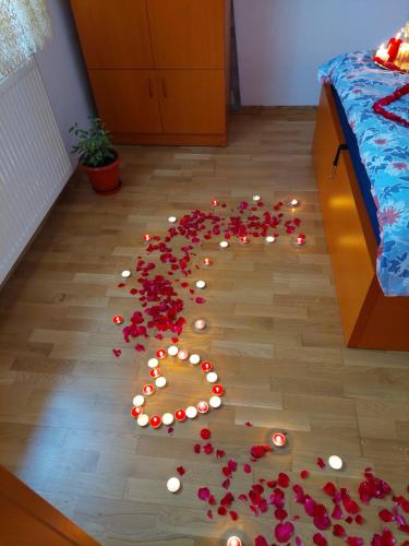 Katil atau katil-katil dalam bilik di Apartament Ambrus