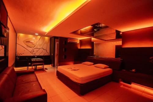 Katil atau katil-katil dalam bilik di Palace Fortaleza Centro de Eventos motel