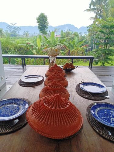 Cảnh núi rừng hoặc tầm nhìn ra núi từ biệt thự