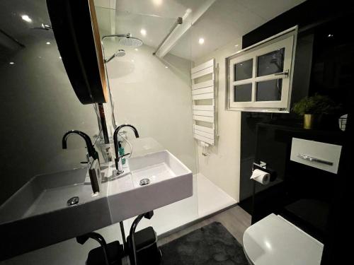 Kylpyhuone majoituspaikassa Tiny House de Eikhof