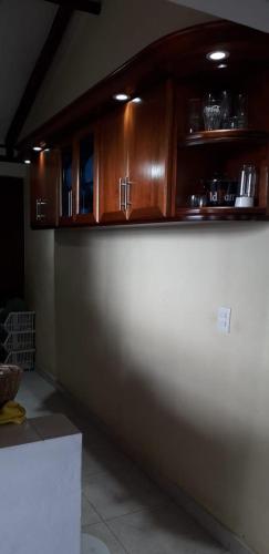 Dapur atau dapur kecil di Cabaña El Mirador M&G