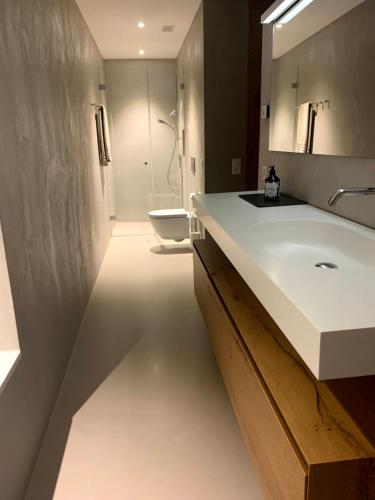 Koupelna v ubytování Ultra Luxurious 2-family Apartment on the Slopes in Arosa, CH