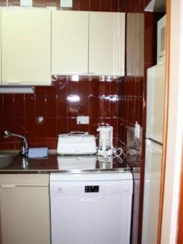 Dapur atau dapur kecil di Apartamento pie de pistas Edificio Saumet