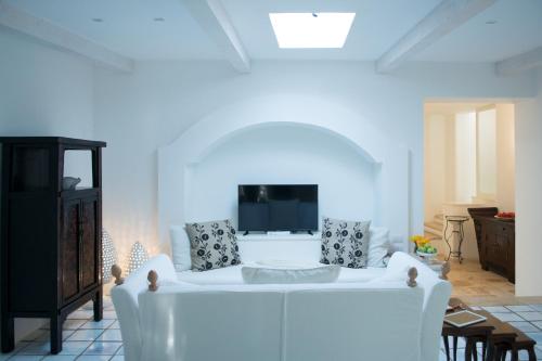 Ruang duduk di Masseria Il Melograno