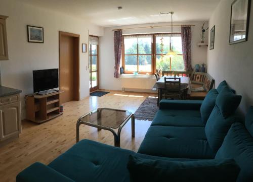 Ruang duduk di Ferienwohnung-Rottachseeblick