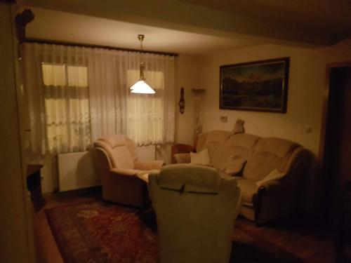 Χώρος καθιστικού στο Monteurwohnung Froeschlein 3