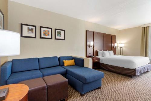 Katil atau katil-katil dalam bilik di Comfort Inn & Suites Near Six Flags & Medical Center