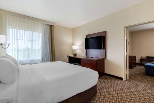 Katil atau katil-katil dalam bilik di Comfort Inn & Suites Near Six Flags & Medical Center